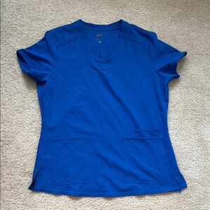 WonderWink Women's V-Neck Scrub Top in Bright Blue